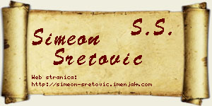 Simeon Sretović vizit kartica